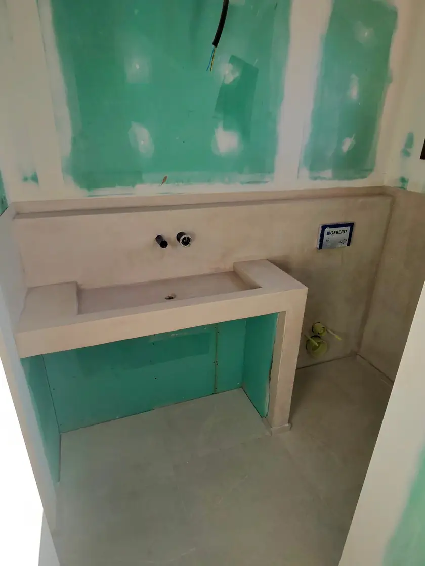 Lavabo integrado en obra